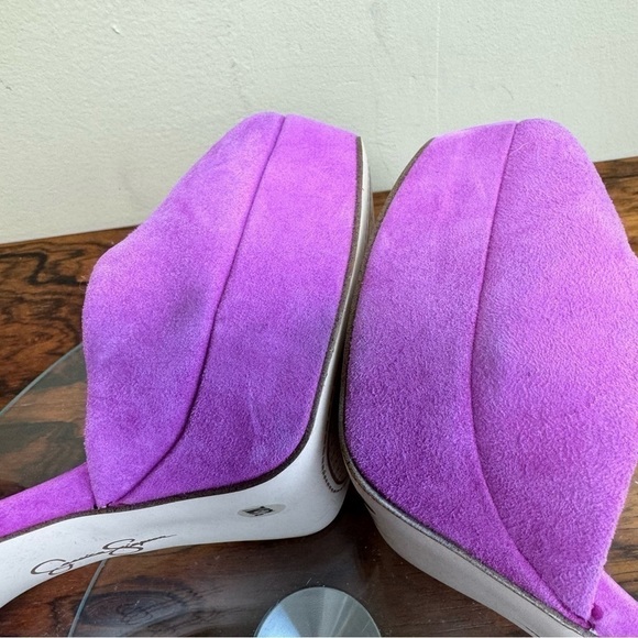 Jessica Simpson Deirae Suede Ankle Strap Platform Pump in Orchid - Picture 9 of 16